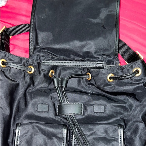 Tory Burch Black Backpack with Gold Accents - Picture 4 of 9